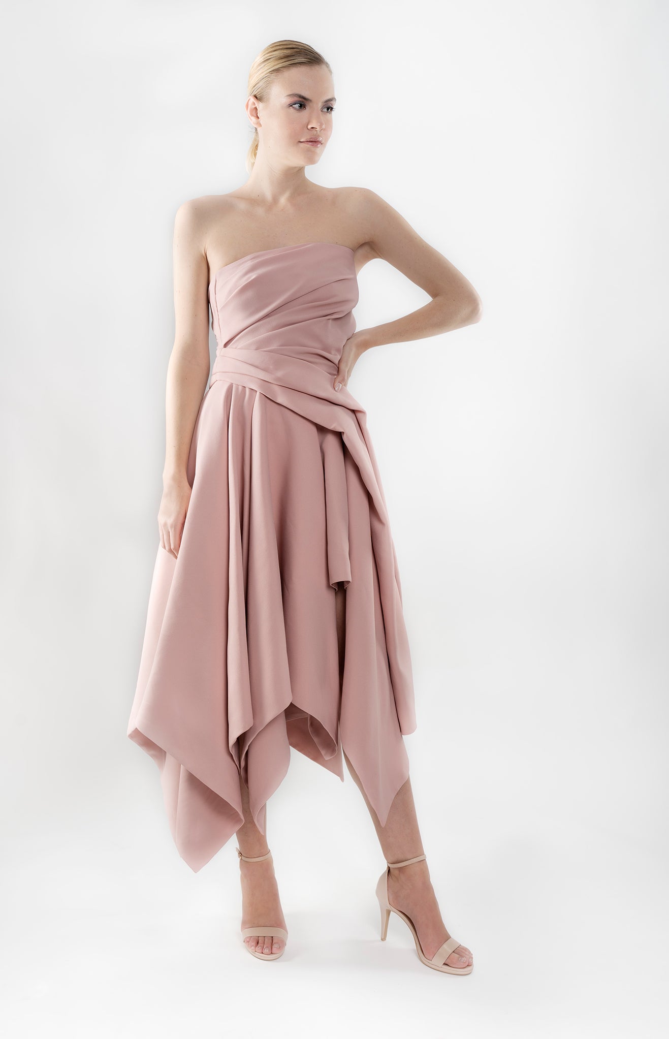 Strapless Asymmetrical Dress