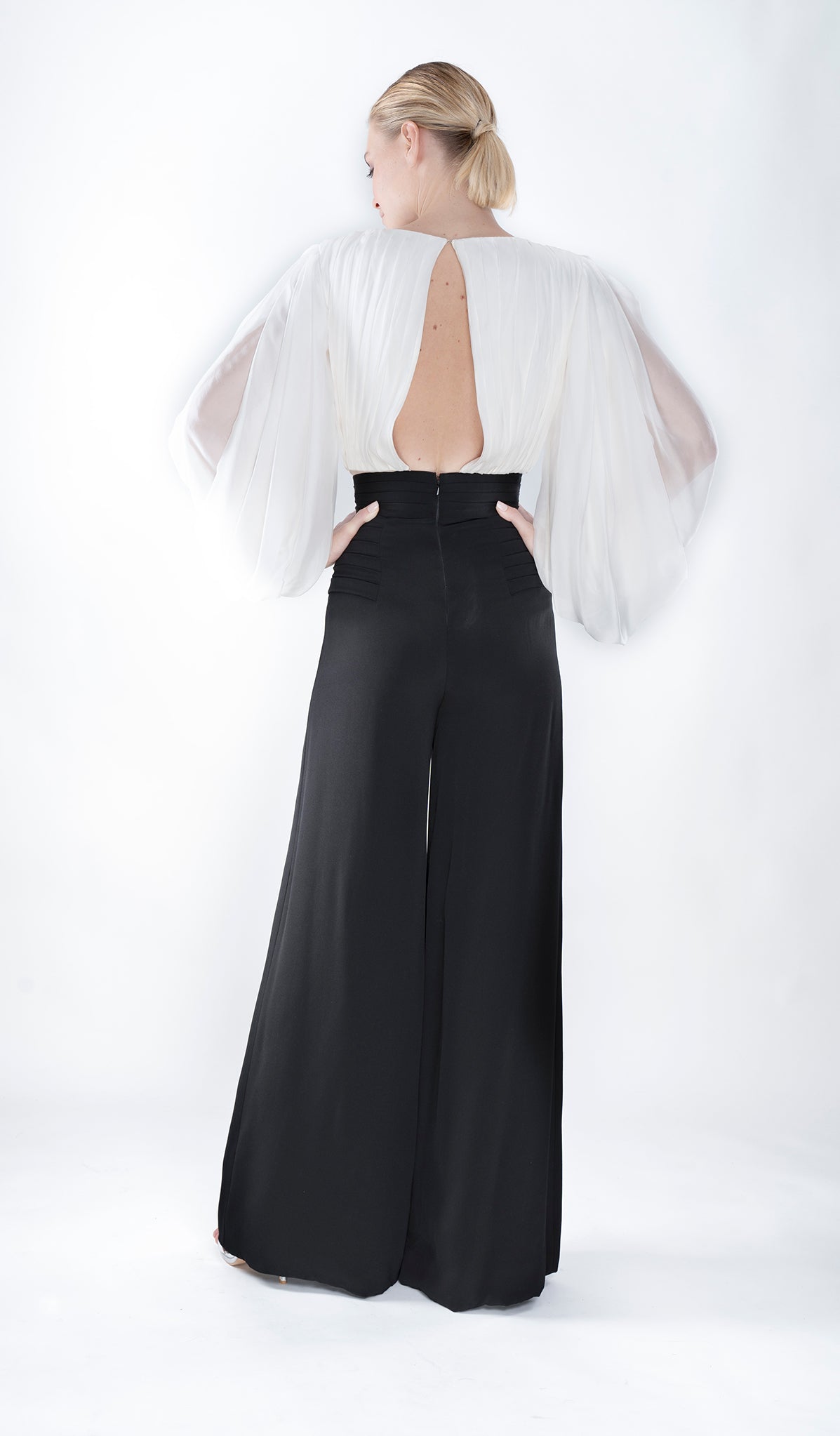 High Waisted Pleated Trouser